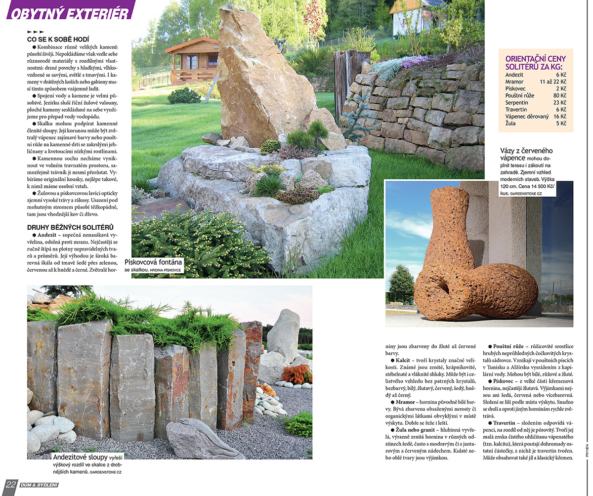 Kamenné prvky - sochy v zahradě